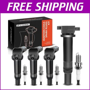 Complete Ignition Solution: 4 Ignition Coils and Iridium Plugs for Kia & Hyundai - Picture 1 of 10