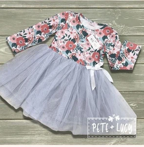 Size 10-12 Pete And Lucy Painted Garden Tuelle Dress NWT - Picture 1 of 1