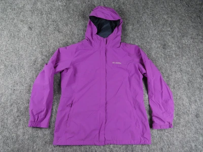Columbia Jacket Womens XL Purple Waterproof Slim Rain Coat Windbreaker Outdoors - Image 1 of 4