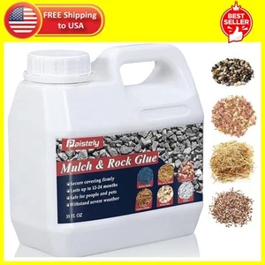Rock Glue for Landscaping, Fast Drying Lockdown Sticky Mulch and Rock Glue, R... - Picture 1 of 7
