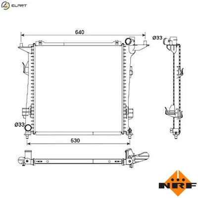 RADIATOR ENGINE COOLING 53164 FOR D4EA 2.0L 4cyl - Image 1 of 4