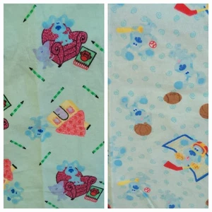 2 Y2K Blue's Clues Flanell Baumwollstoff Drucke-Sport-Stuhl mit Katze-je 36"x44" - Bild 1 von 11