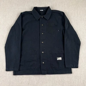Vans Chore Coat Mens Large L Black Barn Jacket Skate Grunge Work Wear Pockets - Picture 1 of 12