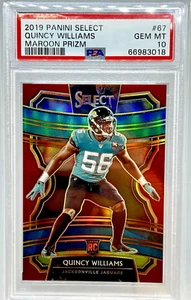 2019 Panini Select Quincy Williams #67 Rookie RC Maroon Prizm /149 PSA 10 - Picture 1 of 2