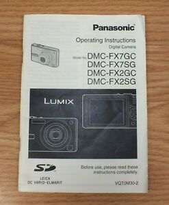 Mode d'emploi / manuel pour appareil photo numérique Panasonic pour DMC-FX7GC et plus encore !