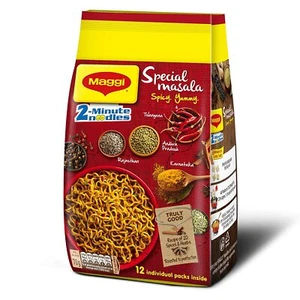 Maggi 2-Minute Special Noodles Masala, 70 g (Pack of 12)- Total 840 g - Picture 1 of 4