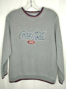 Sudadera Coca Cola Ware Vintage Gris Logo Bordado Talla Pequeña Usada en Excelente Condición - Imagen 1 de 4