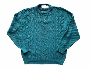 Maglione Vintage Lord Jeff Maglia Cavo Grosso Pescatore Uomo Grande Verde B8 - Foto 1 di 20