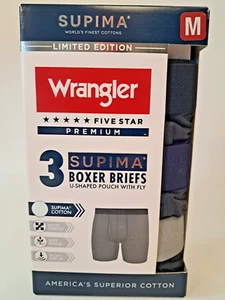 MEDIUM 32-34" Wrangler FIVE STAR Premium Men's SUPIMA 3-Pk Modal Boxer Briefs - Picture 1 of 3