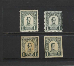 'ESTADO ANTIOQUIA'.- GENERAL JOSE MARIA CORDOBA.- Perf.- Imperf.- COLOMBIA {4} - Imagen 1 de 2