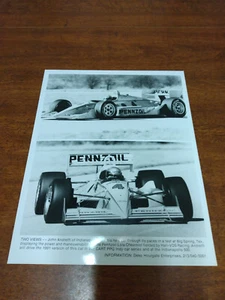 Vintage Foto John Andretti Pennzoil #4 Rennwagen Automobilia s/w 8x10 - Bild 1 von 10
