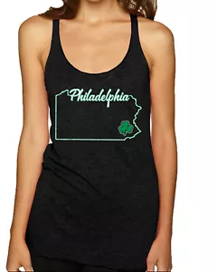 Camiseta sin mangas Philadelphia Pa State Pride Irish Day St Patricks Racerback - Imagen 1 de 5