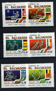 EL SALVADOR Yvert # 1203/8, Complete Set, MNH, SOCCER W/CUP 1994