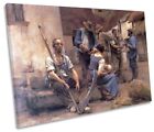 L.A Lhermitte Paying The Harvesters Picture SINGLE CANVAS WALL ART Print