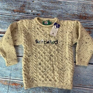 MacBaaaa sweater pullover wool kids kids wool knit 5T 6T small Scotland washable - Picture 1 of 21