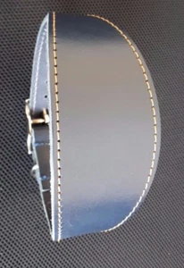 **PELLE**COLLARE CANE LEVRIERO/LURCHER NAVY REGOLABILE# 13" - 17"-)>> - Foto 1 di 2