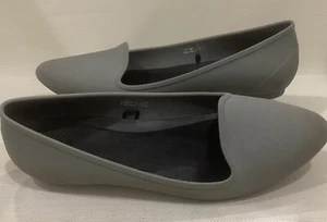 Crocs Eve Ballet Flats Womens Size 8 Gray Pointy Slip On Loafer Comfort Shoes - Picture 1 of 6
