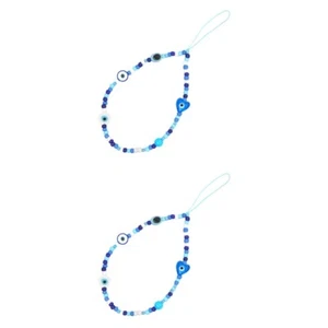 2 PCS Sangles De Téléphone Portable Corde Chaîne Téléphonique Suspendu À La - Zdjęcie 1 z 12