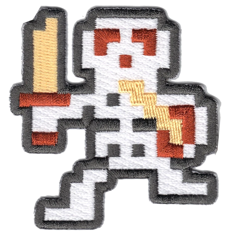 Nintendo The Legend of Zelda Stalfos Skeleton 8Bit Embroidered Iron on Patch - Image 1 of 1