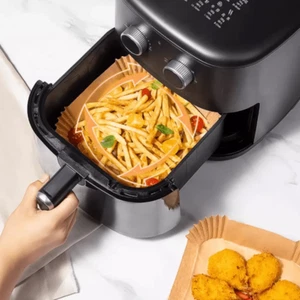 Air Fryer & Oven Baking Paper 100pcs Non-Stick Square Greaseproof Paper Liner - Picture 1 of 11