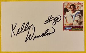 Kellen Winslow Signed Index Card Autographed Los Angeles Chargers HOF