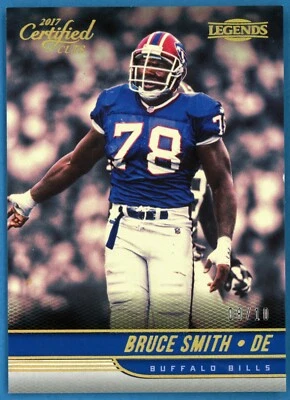 2017 Panini Certified Cuts Gold Holo Legends Bruce Smith 8/10 #121 - Image 1 of 2