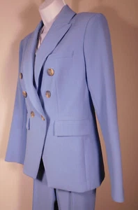 VERONICA BEARD Women's Blue Double Breasted Cutaway Dickey Notch Collar Jacke... - Picture 1 of 6