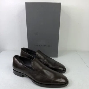 John Varvatos Madison Apron Chocolate Loafer Shoes Size 8 $598 - Picture 1 of 12