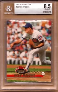1993 - TOPPS STADIUM CLUB # 2 - GREG MADDUX - CUBS - GRADED (BGS 8.5 NM-MT+) - Picture 1 of 1