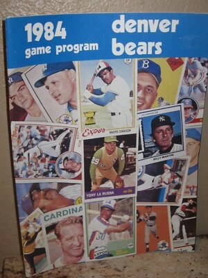 Vintage 1984 Denver Bears Minor League Baseball Game Program- Score Card- Rare! - Image 1 of 4