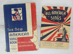 2 Vtg America Song Books New American Song Book 1933-41 & All America Sings - Picture 1 of 19