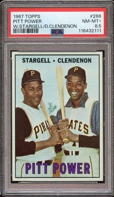1967 Topps #266 Willie Stargell/Clendenon PSA 8,5 Pirates Pitt Power *Invaj3365 Foto 1 de 2