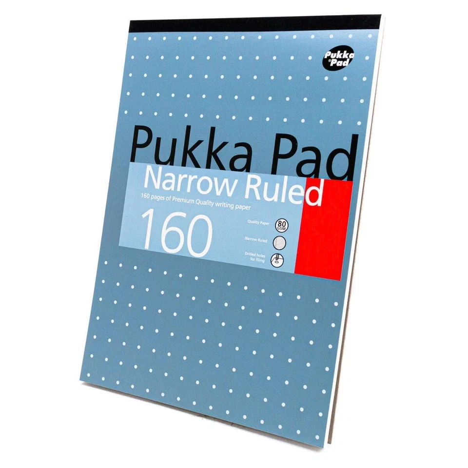 Pukka Pad Metallic A4 Narrow Ruled Refill Pad 160 Pages 80gsm FREE POST UK