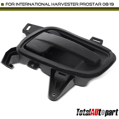 Manija de puerta interior delantera derecha negra texturizada para International Harvester ProStar Foto 1 de 4