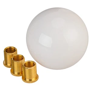 Universal Acryl Glänzend Weiß Runde Kugel Schaltknauf Manuelle Schaltung Good - Picture 1 of 5