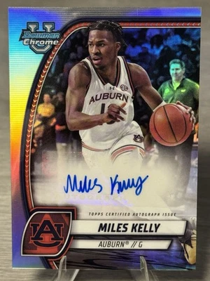 🔥🏀MILES KELLY 2024-25 Bowman Chrome U Rookie Refractor Auto #AUBURN TIGERS🏀🔥 - image 1 of 3