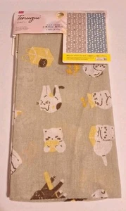 Tenugui Japanese cotton hand towel cats patterns  95cmx35cm - Picture 1 of 2