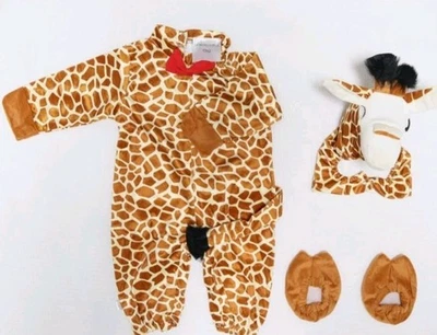 NEW Baby Giraffe Halloween Costume 12 Months  1 Piece Romper with Hat & Booties - Image 1 of 4