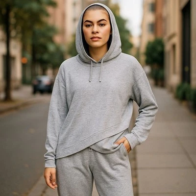 Gilligan & Omalley Gray Hoodie Medium Relaxed Fit Soft - Image 1 of 4