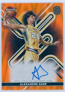 ALEXANDRE SARR Topps Chrome OTE Overtime Elite ORANGE RayWave AUTO 01/25 - Picture 1 of 2