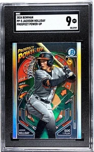 2024 BOWMAN PROSPECT POWER-UP #PP5 JACKSON HOLLIDAY PSA SGC 9 - Picture 1 of 2
