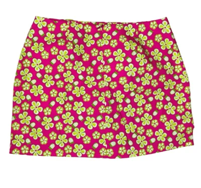 Minifalda Skort Lilly Pulitzer Vintage Dune Buggy Rosa Lima talla 8 Barbiecore Neo Foto 1 de 4