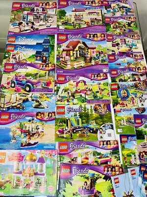 Lot 23 LEGO Friends Instruction Manuel Pamphlets  Booklets Disney Princess Girls - Image 1 of 4