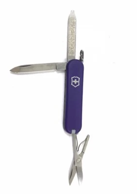 Navaja de Bolsillo Victorinox Hecha en Suiza Ejército Púrpura Archivo Tijeras Hoja 2751-P Foto 1 de 4