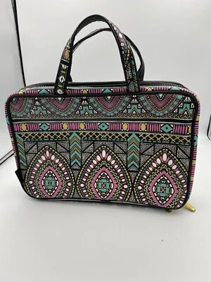 London Soho New York Vinyl Traveler Weekender Make Up Carrying Case Pschyadelic - Image 1 of 4