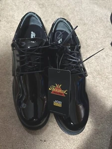 Thorogood Men's Sz 8 Dress Leather Shoe Black Uniform Vibram Sole New w/ Tag - Picture 1 of 5