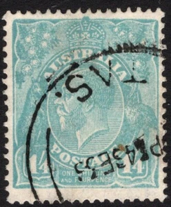 1/4 KING GEORGE V C de una MARCA DE AGUA - FINAMENTE USADA (A30515) - Imagen 1 de 1