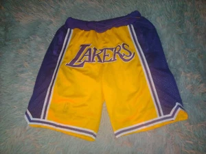 Vintage Just Don Los Angeles Lakers 1996-97 Yellow Shorts Basketball Size XXL - Picture 1 of 12