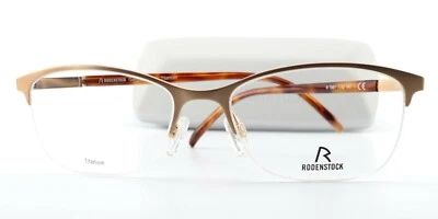 Marco de gafas Rodenstock titanio R7001 G 55-18 140 media llanta elegante satinado grande Foto 1 de 4