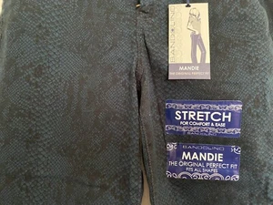 Nuevo con etiquetas Bandolino Mandie Jean para mujer Elastizado Calce Clásico Estampado Pitón Talla 8 P Azul - Imagen 1 de 7
